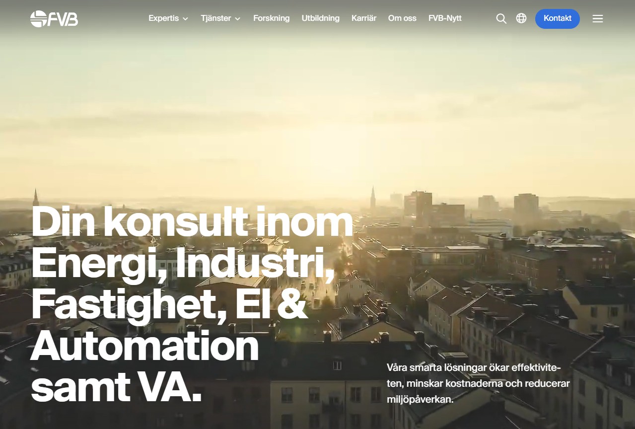 Bild på FVBs nya webbplattform fvb.se